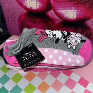 {MINNIE MOUSE } Pink No Show Socks 9 Pairs